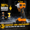 BOEN 260FT-LBS(350N.m) CORDLESS IMPACT WRENCH 1/2 INCH, IW-79 - ORANGE/BLACK