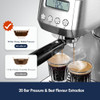 AMZCHEF 20BAR ESPRESSO MAKER FOR HOME WITH LCD PANEL MILK FROTHER - SILVER