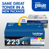 BROTHER GENUINE STANDARD-YIELD TONER CARTRIDGE FOUR PACK TN223 4PK - Black/Cyan New