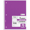 MEAD SPIRAL NOTEBOOK, 1 SUBJECT, 7-1/2" X 10-1/2", (05510) - PURPLE New