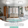Bright Ever LED Ceiling Light Fixture Pack of 2 Brushed Nickel 63025008-03 Bright Ever LED Ceiling Light Fixture Pack of 2 Brushed Nickel 63025008-03
