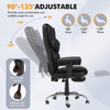 HOMREST 6-POINT MASSAGE OFFICE CHAIR HEAT ADJUSTABLE EXECUTIVE CHAIRS - BLACK