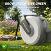 RELHOST RETRACTABLE GARDEN HOSE REEL 120 FT X 1/2 IN - WHITE & GRAY