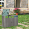 GENERIC OUTDOOR METAL GARBAGE BIN STORAGE SHED - GREY