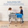 ECR4KIDS 4-STATION SAND/WATER ADJUSTABLE PLAY TABLE - GRAY/FRENCH BLUE New