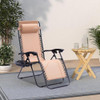 SereneLife Zero Gravity Chairs Set of 2 - Adjustable Steel Mesh Lawn Chairs