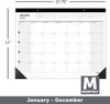 OFFICE DEPOT BRAND MONTHLY DESK PAD CALENDAR, 21 3/4" X 17" 2026 New