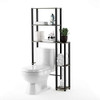 FURINNO TURN-N-TUBE OVER THE TOILET STORAGE FRENCH OAK GRAY/BLACK