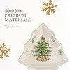 SPODE CHRISTMAS TREE CHIP DIP TREE-SHAPED DISH 14" PORCELAIN - 1697959 - GREEN