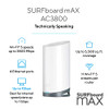 ARRIS SURFBOARD MAX TRI-BAND MESH SYSTEM WI-FI SPEED UP TO 3.8 GBPS WC4S