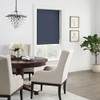 ECLIPSE FAUX SILK ROMAN WINDOW CORDLESS 100% BLACKOUT 36X64 - INDIGO