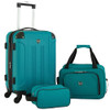 TCL 77993 360 TRAVELERS CLUB CHICAGO HARDSIDE LUGGAGE, 3 PIECE SET - TEAL New TCL 77993 360 TRAVELERS CLUB CHICAGO HARDSIDE LUGGAGE, 3 PIECE SET - TEAL New