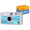 KODAK EKTAR H35N HALF FRAME FILM CAMERA BUNDLE KODAK ULTRAMAX 400/24EXP BLUE New