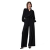 DEE OCLEPPO WOMENS PIPER BUTTON TOP ZIPPER BOTTOM JUMPSUIT SIZE: WOMEN M - BLACK New