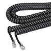 SOFTALK 42261 COILED PHONE CORD PLUG/PLUG 25 FT - BLACK