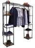 MONSTERRAX EXPANDABLE CLOTHING RACK, 14X80X72 - BLACK MONSTERRAX EXPANDABLE CLOTHING RACK, 14X80X72 - BLACK