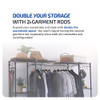 MONSTERRAX EXPANDABLE CLOTHING RACK, 14X80X72 - BLACK MONSTERRAX EXPANDABLE CLOTHING RACK, 14X80X72 - BLACK
