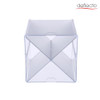Deflecto Stackable Clear Cube Organizer Removable Cross Style 6 x 6 inches Deflecto Stackable Clear Cube Organizer Removable Cross Style 6 x 6 inches