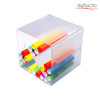 Deflecto Stackable Clear Cube Organizer Removable Cross Style 6 x 6 inches Deflecto Stackable Clear Cube Organizer Removable Cross Style 6 x 6 inches