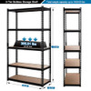 PACHIRA E-COMMERCE GARAGE STORAGE SHELVES, 35.43"W X 15.75"D X 72"H - BLACK PACHIRA E-COMMERCE GARAGE STORAGE SHELVES, 35.43"W X 15.75"D X 72"H - BLACK