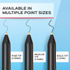 PAPER MATE BALLPOINT STICK PENS, MED POINT, 1.0 MM, BLACK BARREL, BLACK INK