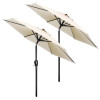 SIMPLE DELUXE 7.5FT UMBRELLA OUTDOOR PUSH BUTTON TILT/CRANK 2 PACK - BEIGE SIMPLE DELUXE 7.5FT UMBRELLA OUTDOOR PUSH BUTTON TILT/CRANK 2 PACK - BEIGE