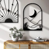 Glamativity 4 Pack Black Abstract Metal Art M Size 17 x 12'', Black Boho New Glamativity 4 Pack Black Abstract Metal Art M Size 17 x 12'', Black Boho New
