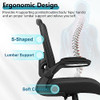 FELIXKING OFFICE ERGONOMIC DESK CHAIR BREATHABLE HIGH BACK LUMBAR SUPPORT BLACK