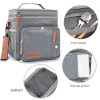 UMUFUKA  DOUBLE COMPARTMENT LUNCH BAG INSULATED LUNCH COOLER TOTE - GRAY New UMUFUKA  DOUBLE COMPARTMENT LUNCH BAG INSULATED LUNCH COOLER TOTE - GRAY New