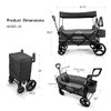 WONDERFOLD X2 PUSH & PULL STROLLER WAGON 2 SEATER - COLLAPSIBLE STONE GRAY WONDERFOLD X2 PUSH & PULL STROLLER WAGON 2 SEATER - COLLAPSIBLE STONE GRAY