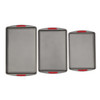 GOODCOOK MEGAGRIP SET OF 3 NONSTICK COOKIE SHEETS, SILICONE HANDLES - GRAY New GOODCOOK MEGAGRIP SET OF 3 NONSTICK COOKIE SHEETS, SILICONE HANDLES - GRAY New