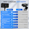 DANYESTH Eye Contact Webcam Microphone 1080P Center Cam Mac PC - Black DANYESTH Eye Contact Webcam Microphone 1080P Center Cam Mac PC - Black