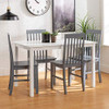 WALKER EDISON 4 PERSON MODERN FARMHOUSE WOOD DINING TABLE, SET OF 4 - GRAY/WHITE