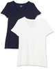 AMAZON ESSENTIALS WOMEN'S REGULAR-FIT V-NECK T-SHIRT XXL - NAVY/WHITE New AMAZON ESSENTIALS WOMEN'S REGULAR-FIT V-NECK T-SHIRT XXL - NAVY/WHITE New