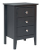 ADEPTUS JELA EASY PIECES SOLID WOOD 3 DRAWER END TABLE/NIGHTSTAND, 77245 - BLACK