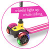 CHILLAFISH SCOTTI GLOW 3-WHEEL LEAN-TO-STEER SCOOTER WITH LIGHT-UP WHEELS - PINK CHILLAFISH SCOTTI GLOW 3-WHEEL LEAN-TO-STEER SCOOTER WITH LIGHT-UP WHEELS - PINK