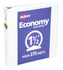 AVERY ECONOMY VIEW 3 RING BINDER, 275-Sheet Capacity , 1 Binder (05726) - WHITE AVERY ECONOMY VIEW 3 RING BINDER, 275-Sheet Capacity , 1 Binder (05726) - WHITE