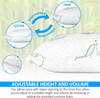 ADORABLE BAMBOO MEMORY FIBER PILLOW MOISTURE WICKING 1PK - WHITE/GREEN ACCENTS