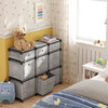 SONGMICS 9-CUBE DRAWER ORGANISER STORAGE UNIT 9 STORAGE BOXES - HEATHER GRAY