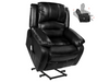QOMOTOP POWER LIFT FAUX LEATHER RECLINER CHAIR - BLACK