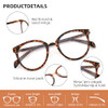 3 Pack Progressive Reading Glasses for Women Men Round Frame Multifocal Readers