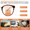 3 Pack Progressive Reading Glasses for Women Men Round Frame Multifocal Readers