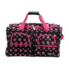 ROCKLAND ROLLING DUFFEL BAG 22" - BLACK PINK DOT New ROCKLAND ROLLING DUFFEL BAG 22" - BLACK PINK DOT New