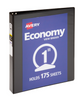 AVERY ECONOMY VIEW 3 RING BINDER, 1 INCH ROUND RINGS, BLACK, 1 BINDER - BLACK