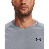 Under Armour Mens Tech 2.0 V-Neck Short-Sleeve T-Shirt Steel/Black S New