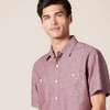 AMAZON ESSENTIALS MEN'S REGULAR-FIT, SHORT-SLEEVE BUTTON-DOWN, BURGUNDY, XXL New AMAZON ESSENTIALS MEN'S REGULAR-FIT, SHORT-SLEEVE BUTTON-DOWN, BURGUNDY, XXL New