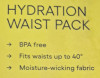 ALL IN MOTION HYDRATION WAIST PACK RUNNING BELT TWO 10OZ WATER BOTTLES. - BLACK ALL IN MOTION HYDRATION WAIST PACK RUNNING BELT TWO 10OZ WATER BOTTLES. - BLACK
