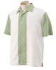 HARRITON M575 MEN'S TWO-TONE BAHAMA CORD CAMP SHIRT SIZE 2XL - GREEN MIST/CREME HARRITON M575 MEN'S TWO-TONE BAHAMA CORD CAMP SHIRT SIZE 2XL - GREEN MIST/CREME
