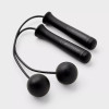 ALL IN MOTION 11.9" ROPELESS JUMP ROPE POLYPROPYLENE, TPR HANDLES - BLACK ALL IN MOTION 11.9" ROPELESS JUMP ROPE POLYPROPYLENE, TPR HANDLES - BLACK