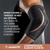 01-63162 TOMMIE COPPER ELBOW COMPRESSION SLEEVE MEN/WOMEN L/XL - BLACK